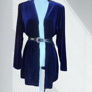 Whimsygoth purple velvet duster style cardigan